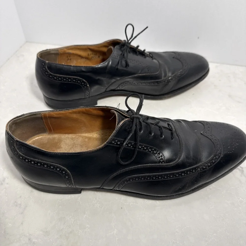 Johnston And Murphy Men's Sz 11 Black Oxford Dress Shoes